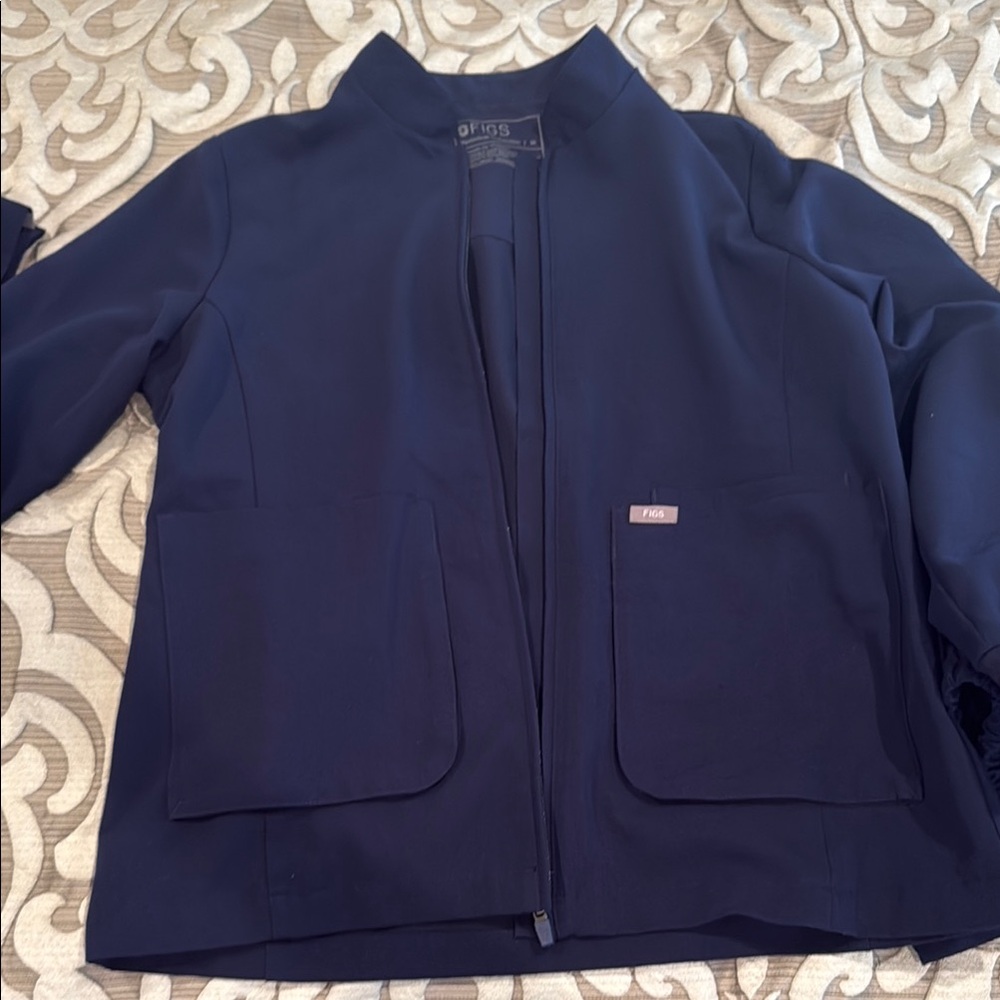 Navy Blue Women's Jacket by Figs